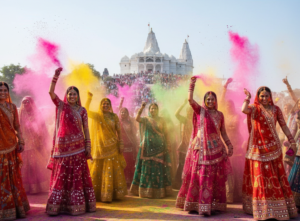 बरसाना में बनने वाले हर्बल रंग और बरसाना की होली की परंपरा