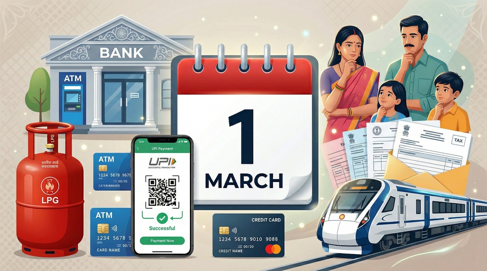 1 मार्च से बदल जाएंगे ये बड़े नियम : आपकी जेब, बैंकिंग, गैस और डिजिटल सेवाओं पर पड़ेगा सीधा असर