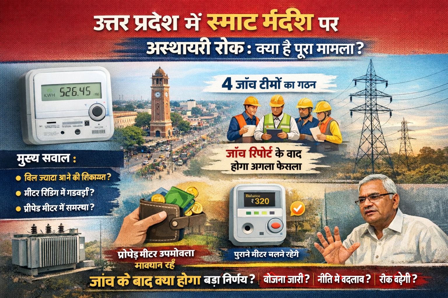 उत्तर प्रदेश में स्मार्ट मीटर पर अस्थायी रोक: क्या है पूरा मामला, क्या होगा आगे?