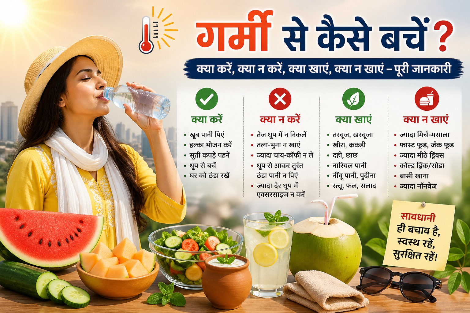गर्मी:तेज धूप और लू से बचना है ? अपनाएं ये जरूरी उपाय