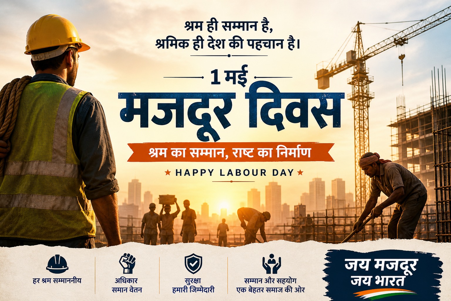 अंतरराष्ट्रीय मजदूर दिवस 2026: श्रम का सम्मान, राष्ट्र निर्माण का आधार