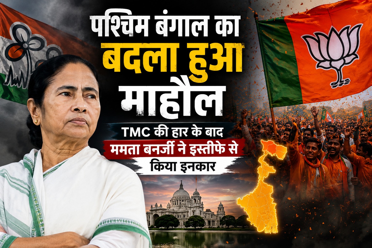 पश्चिम बंगाल चुनाव के बाद बदली सियासत: ममता बनर्जी ने इस्तीफे से किया इनकार