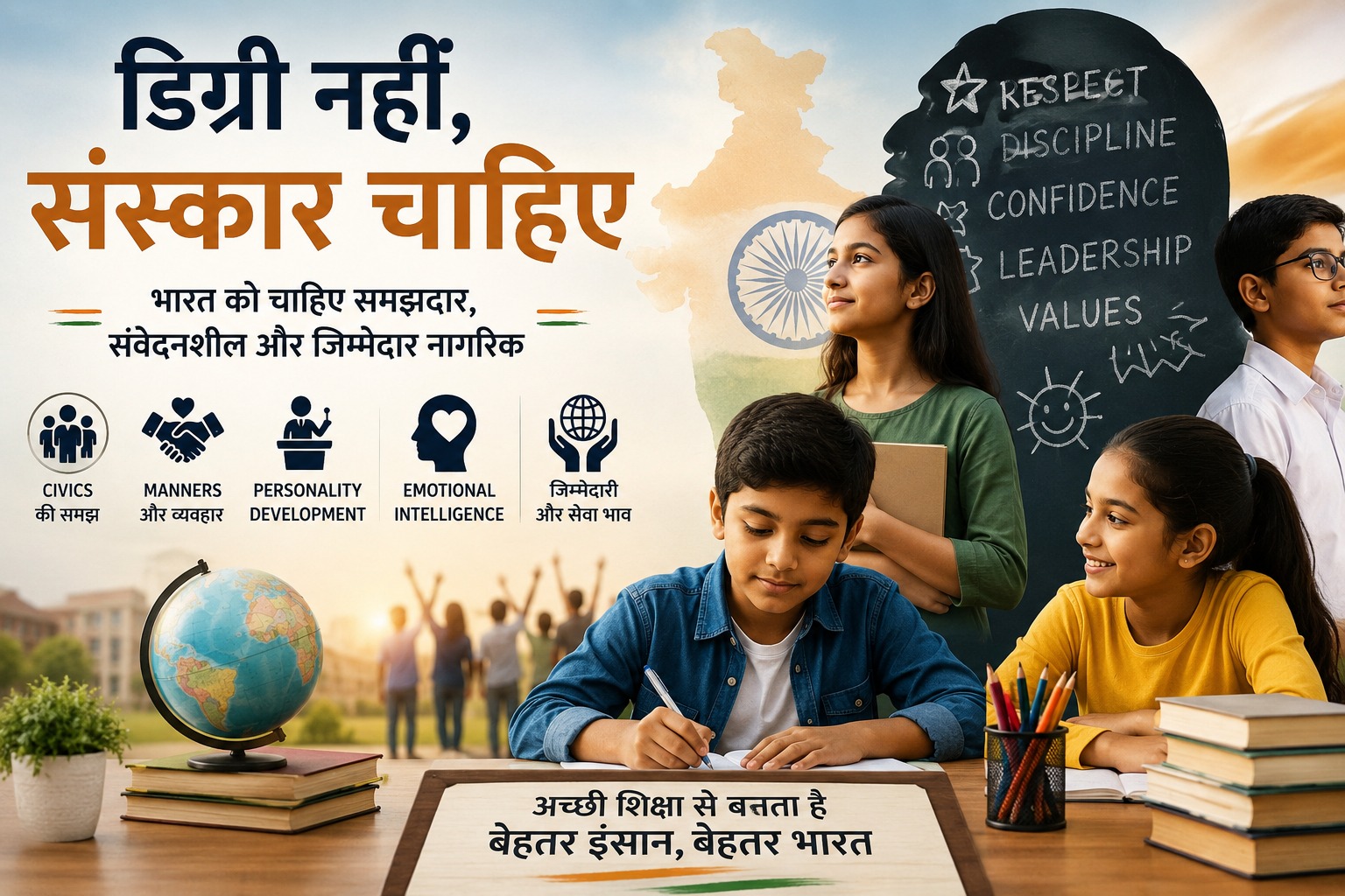 रटने वाली शिक्षा नहीं, समझदार नागरिक बनाने वाली शिक्षा चाहिए