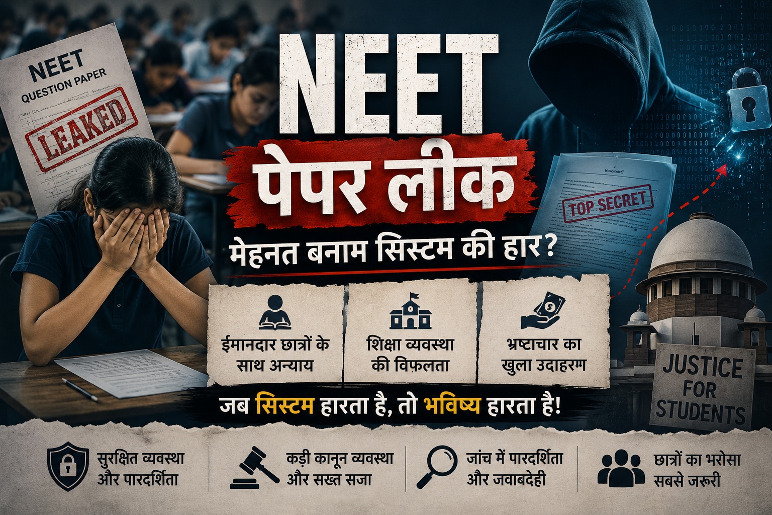 NEET पेपर लीक: मेहनत बनाम सिस्टम की हार ?