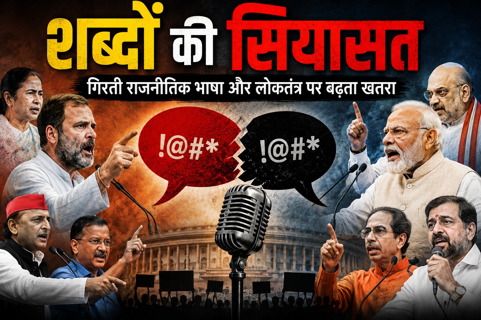 शब्दों की सियासत: गिरती राजनीति की भाषा और लोकतंत्र पर बढ़ता खतरा